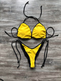Practice Posing Suit - Matte Yellow & Black