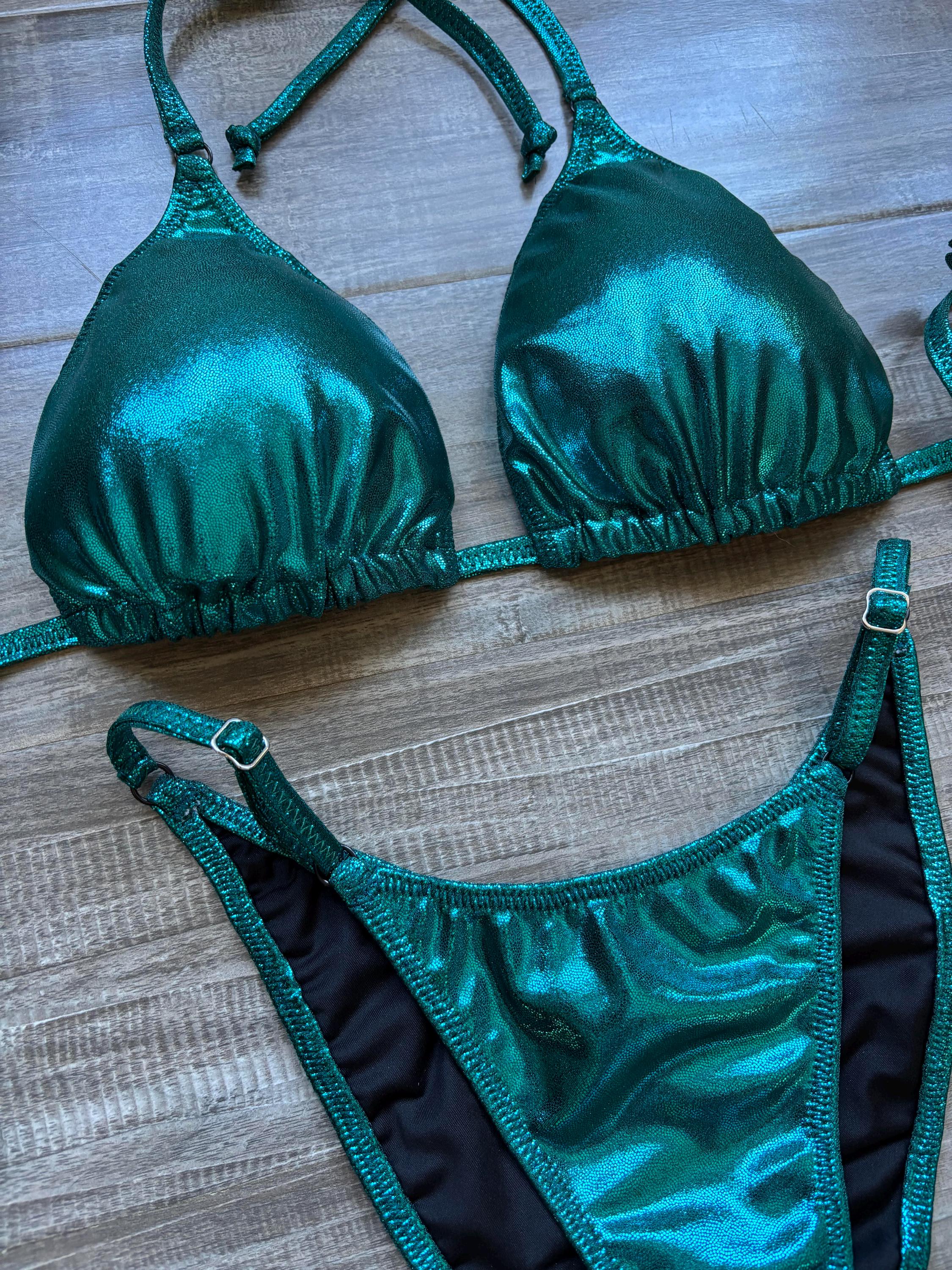 Fit Model Custom Competition Suit - Dark Teal Shimmer