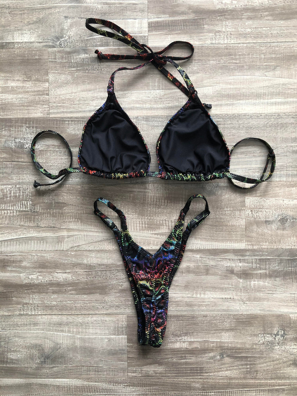 Practice Posing Suit - Snakeskin Rainbow