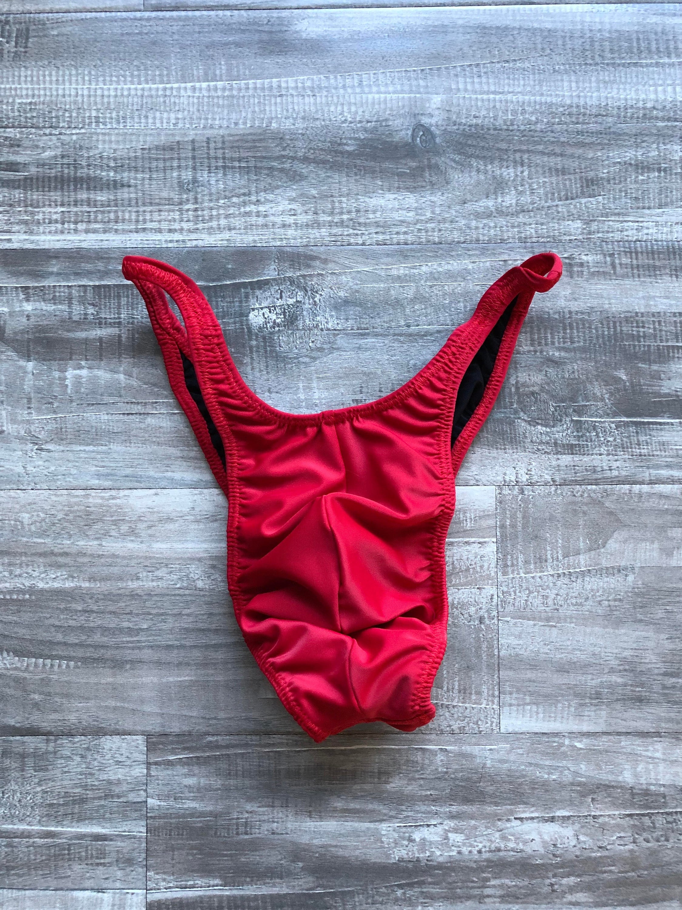 Custom Men's Bodybuilding Competition Trunks - Matte Red