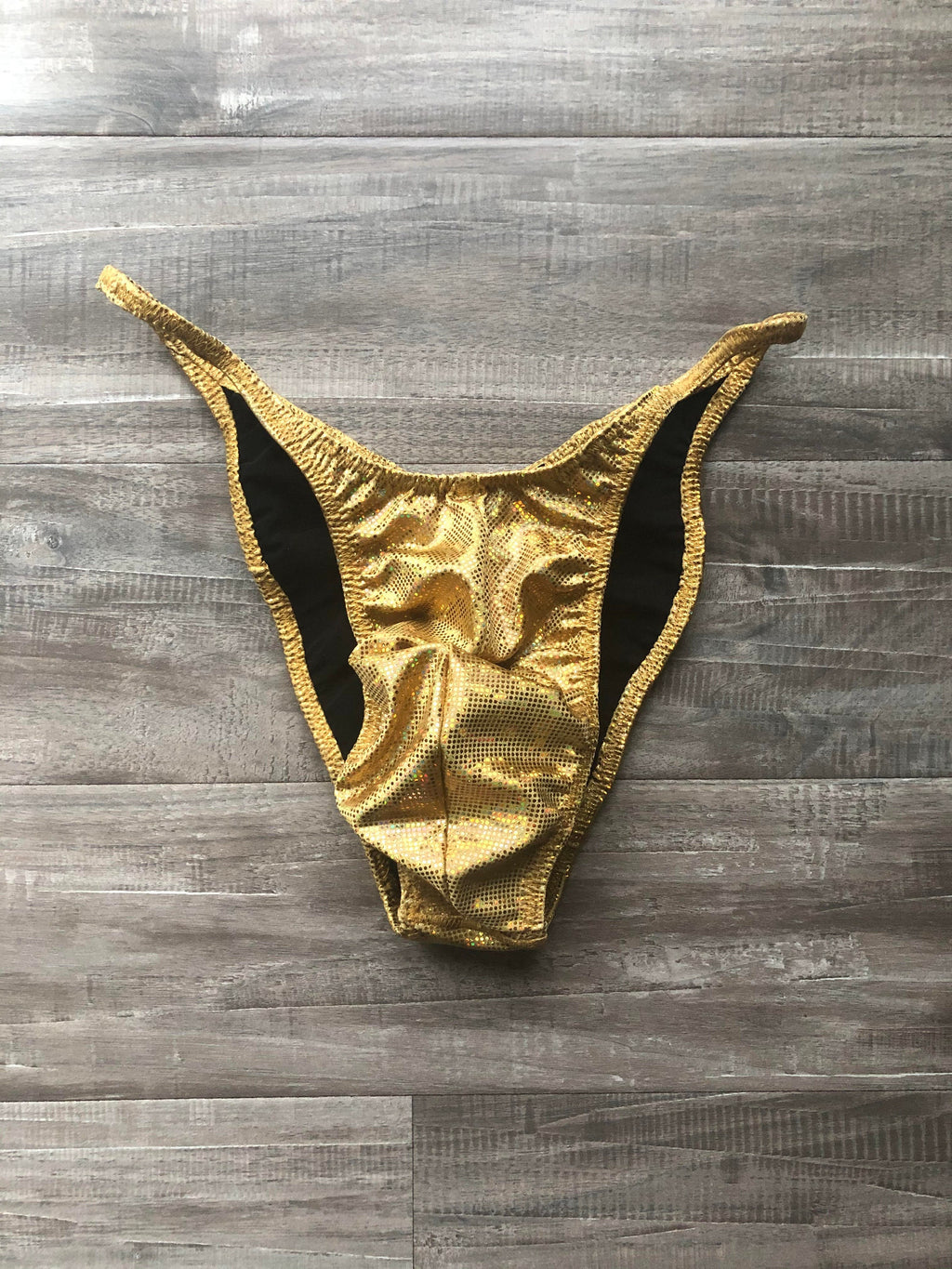 Custom Men's Bodybuilding Competition Trunks - Gold