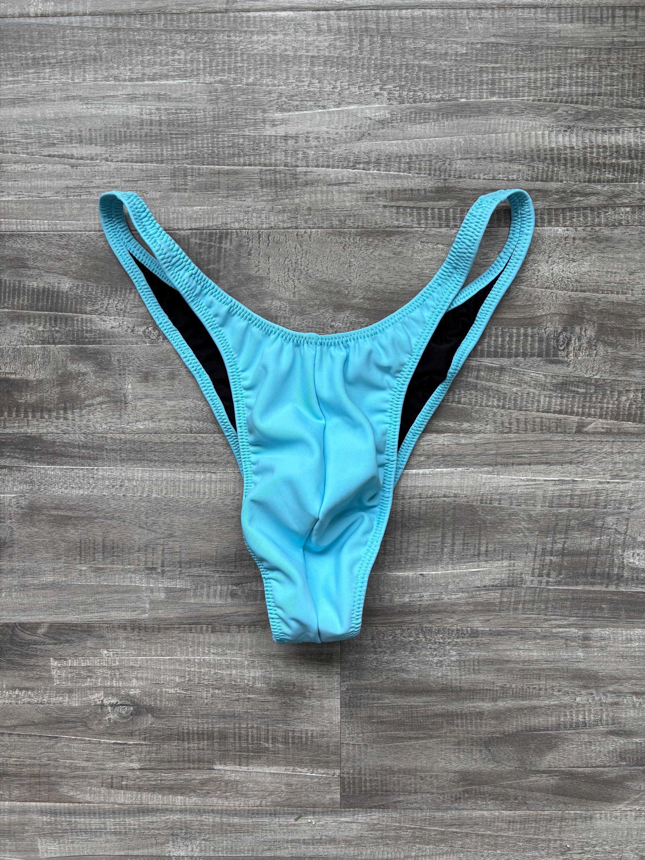 Custom Men's Bodybuilding Competition Trunks - Matte Baby Blue