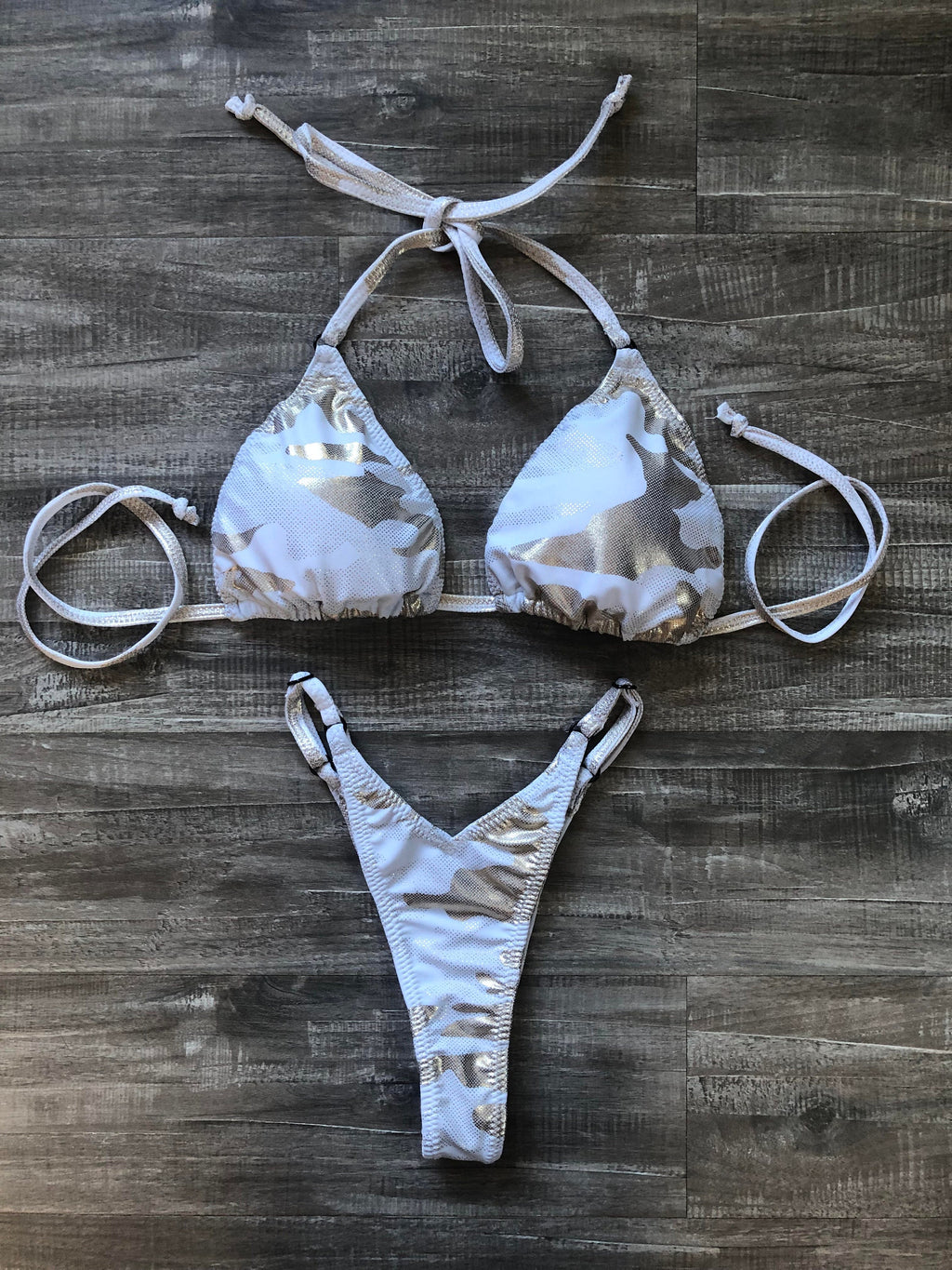 Practice Posing Suit - White Gold Camo