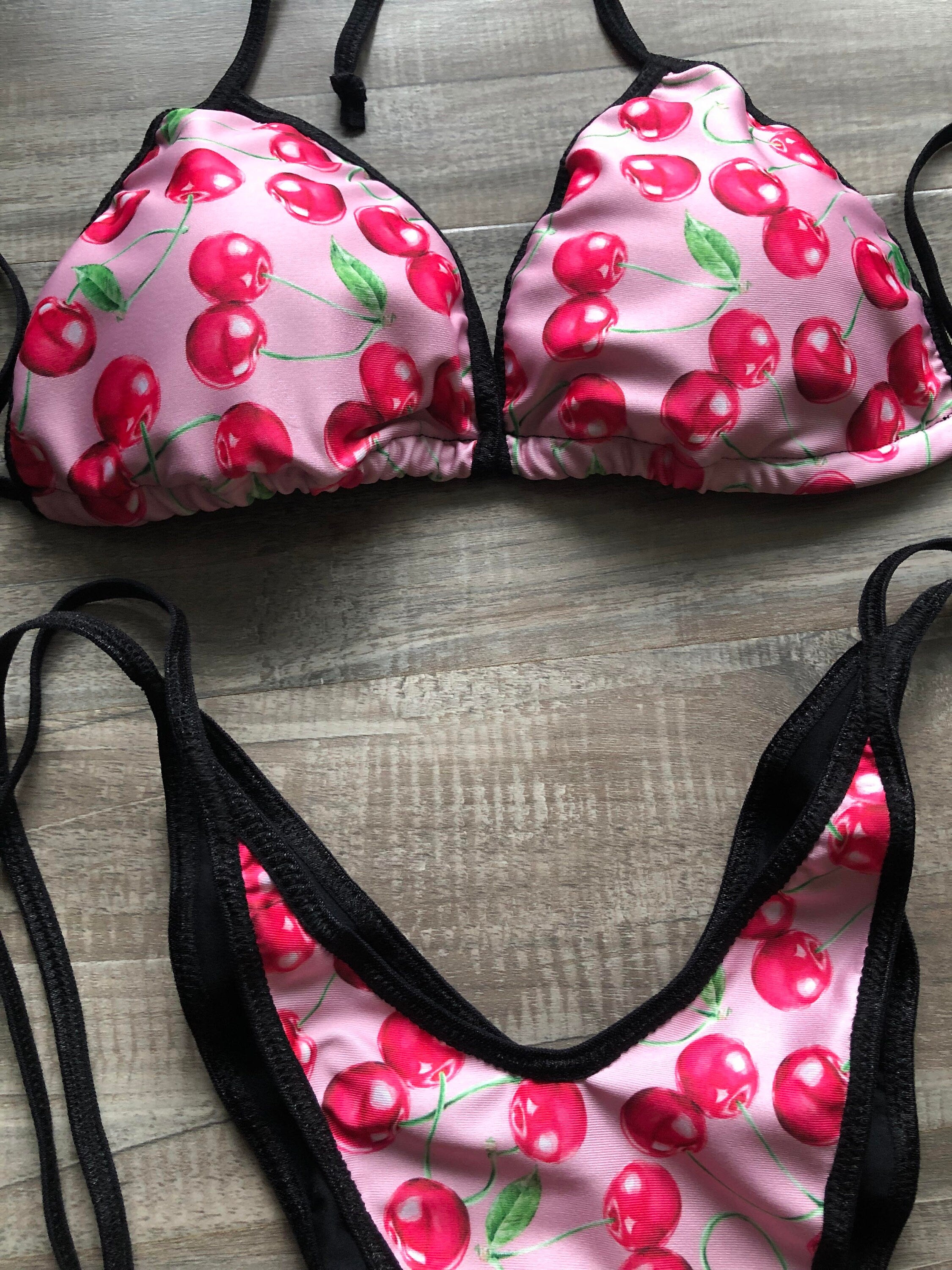 Practice Posing Suit - Pink Cherries