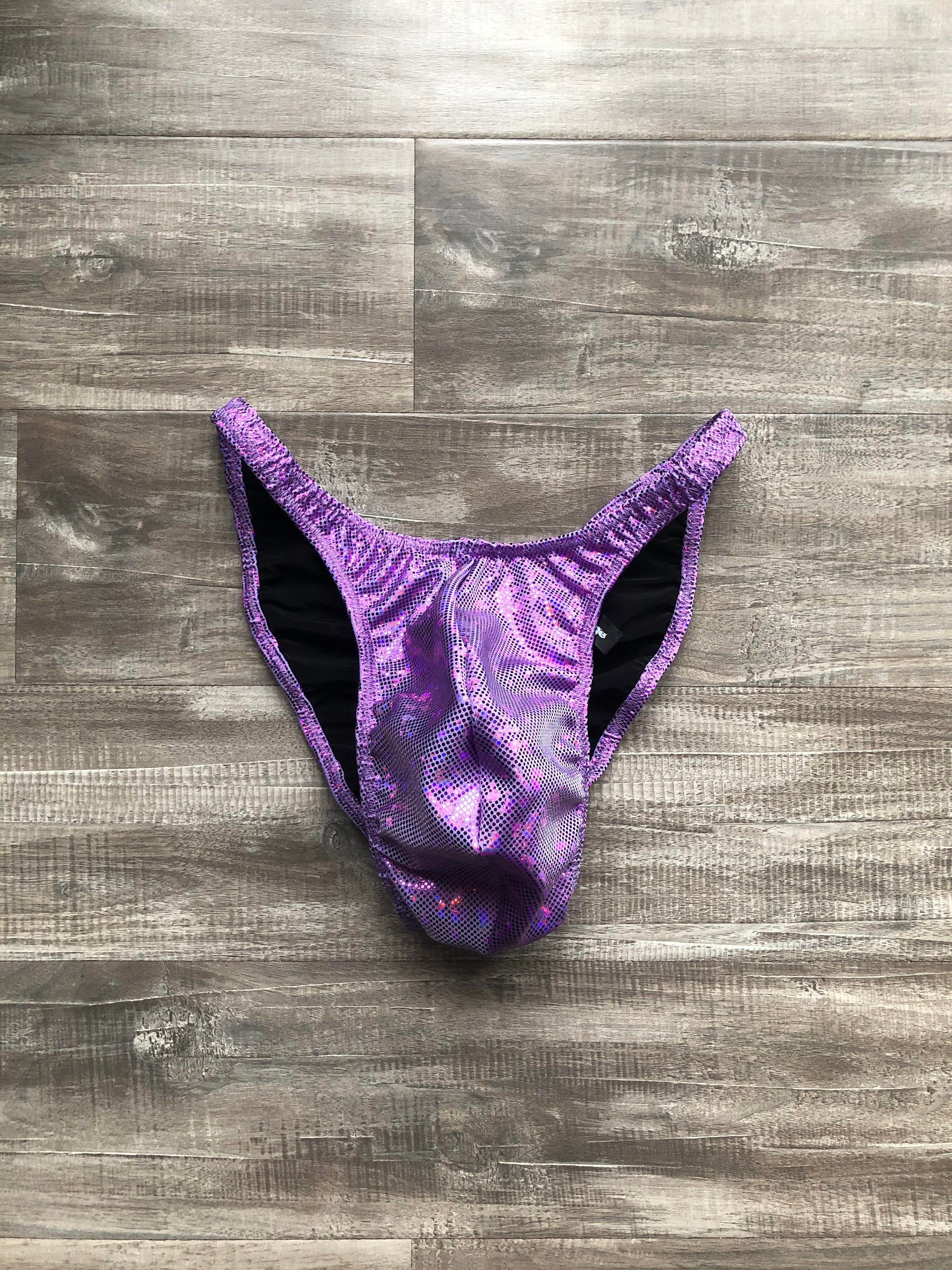 Custom Men's Bodybuilding Competition Trunks - Light Purple