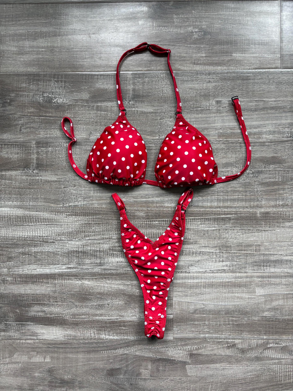 Practice Posing Suit - Red Polka Dot