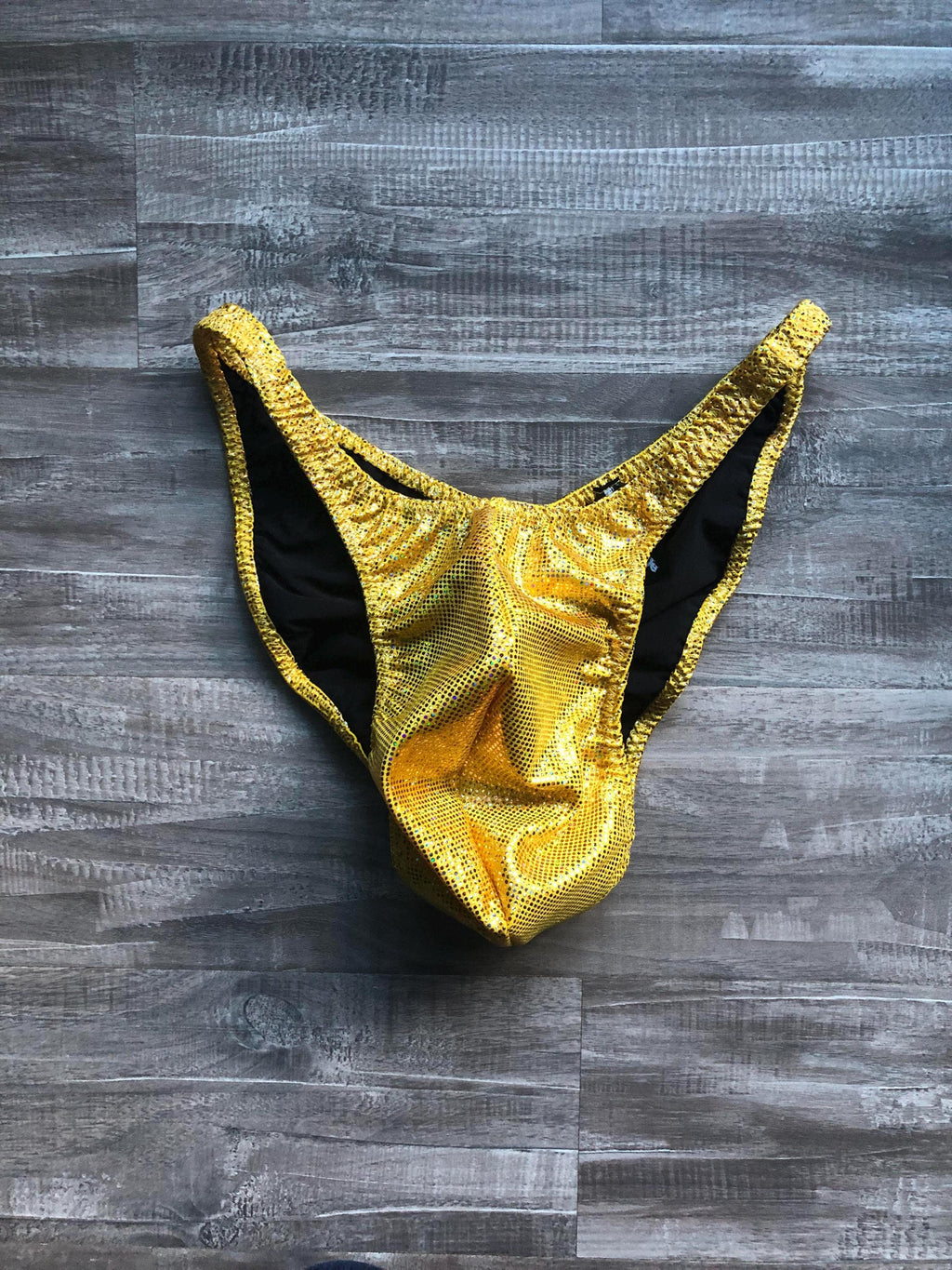 Custom Men's Bodybuilding Competition Trunks - Yellow