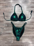 Fit Model Custom Competition Suit - Navy Emerald Shimmer