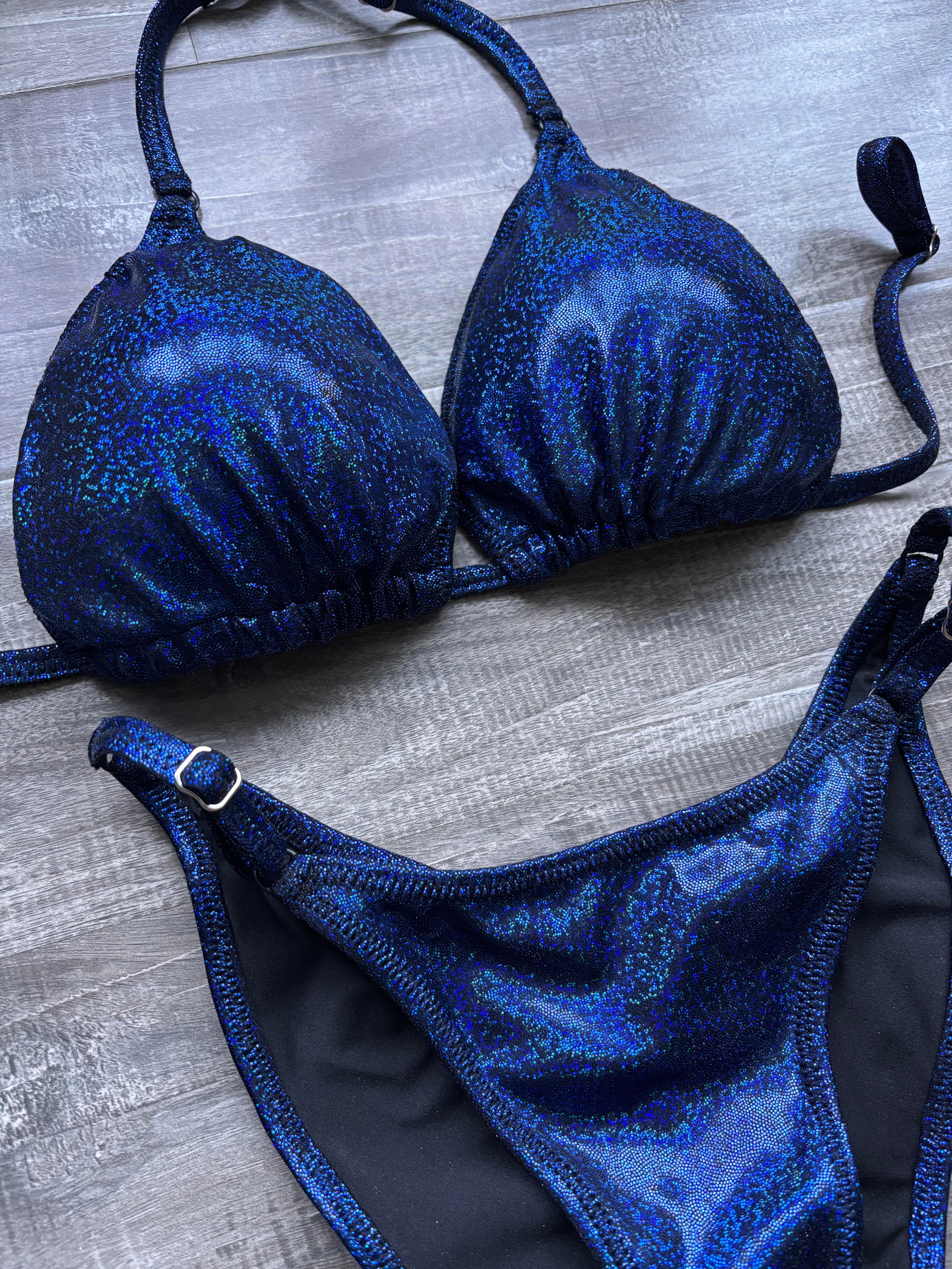 Fit Model Custom Competition Suit - Navy Blue Shimmer