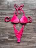 Practice Posing Suit - Neon Pink Velvet