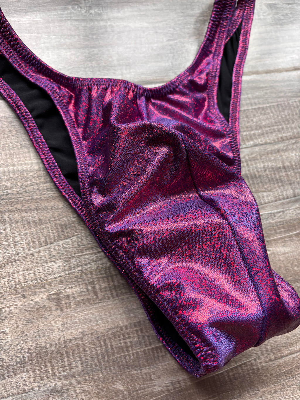 Custom Men's Bodybuilding Competition Trunks - Berry Shimmer