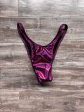 Custom Men's Bodybuilding Competition Trunks - Berry Shimmer