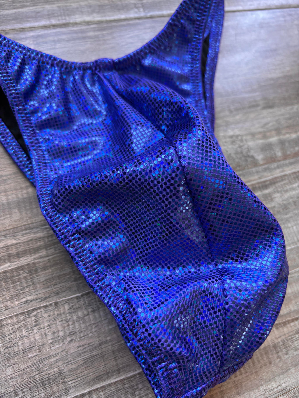 Custom Men's Bodybuilding Competition Trunks - Blue Purple