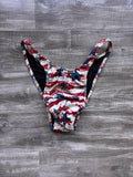 Custom Men's Bodybuilding Competition Trunks - Distressed American Flag