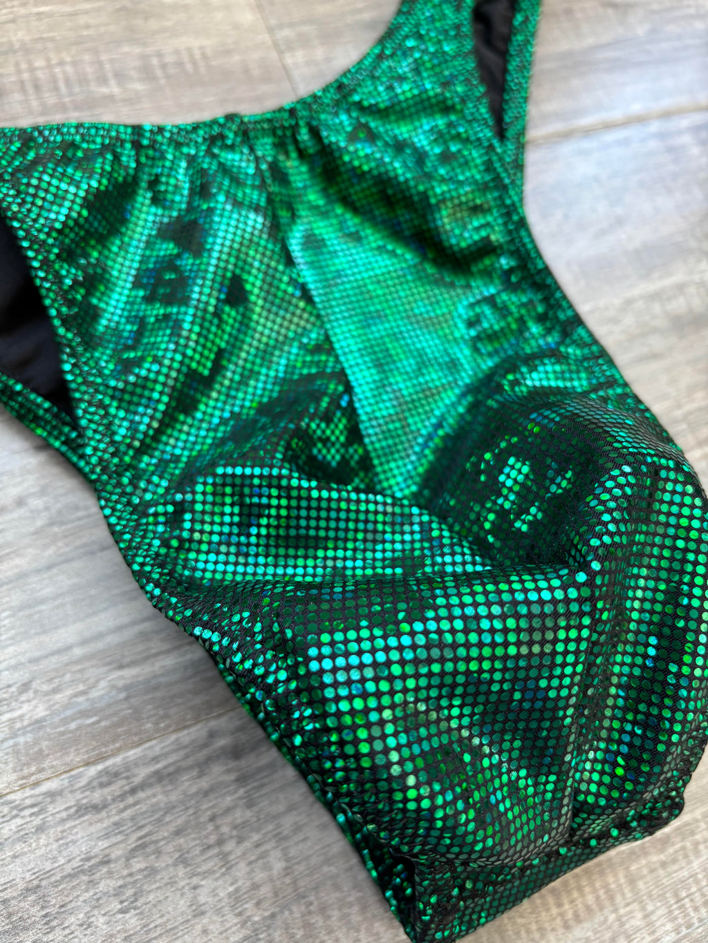 Custom Men's Bodybuilding Competition Trunks - Emerald Green