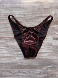 Custom Men's Bodybuilding Competition Trunks - Espresso Shimmer