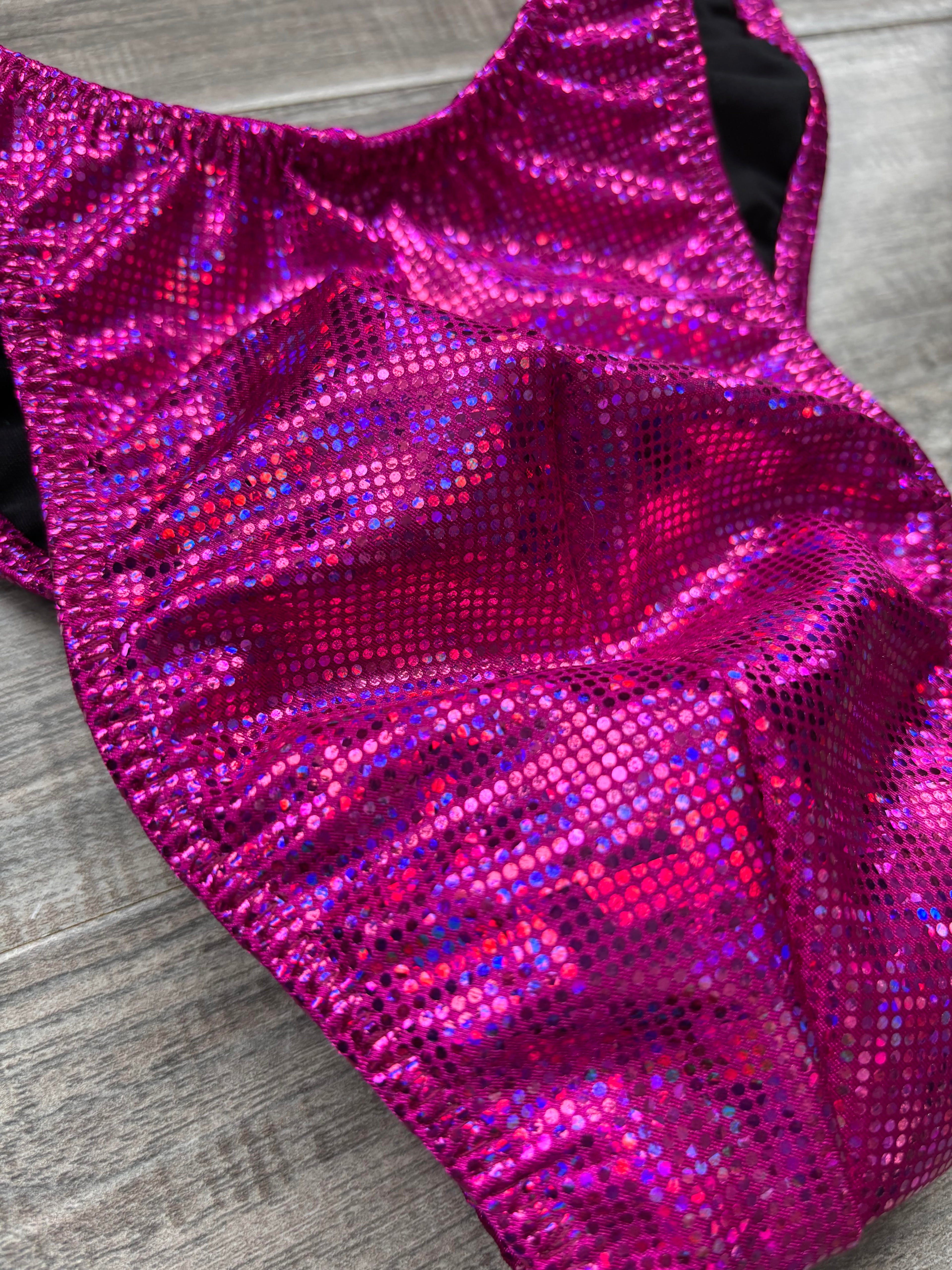 Custom Men's Bodybuilding Competition Trunks - Fuchsia
