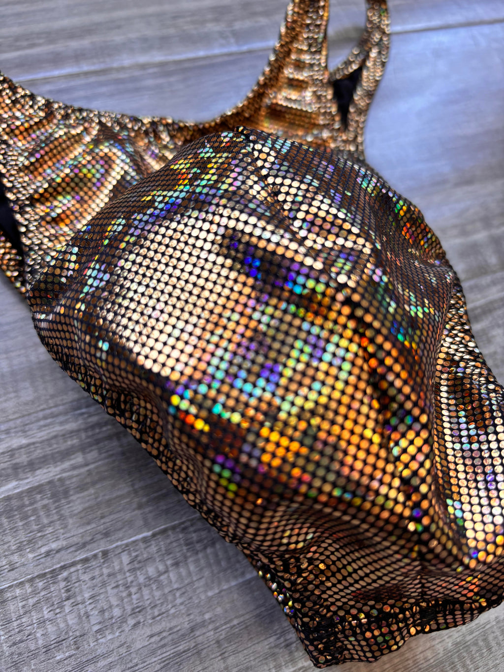Custom Men's Bodybuilding Competition Trunks - Black Gold