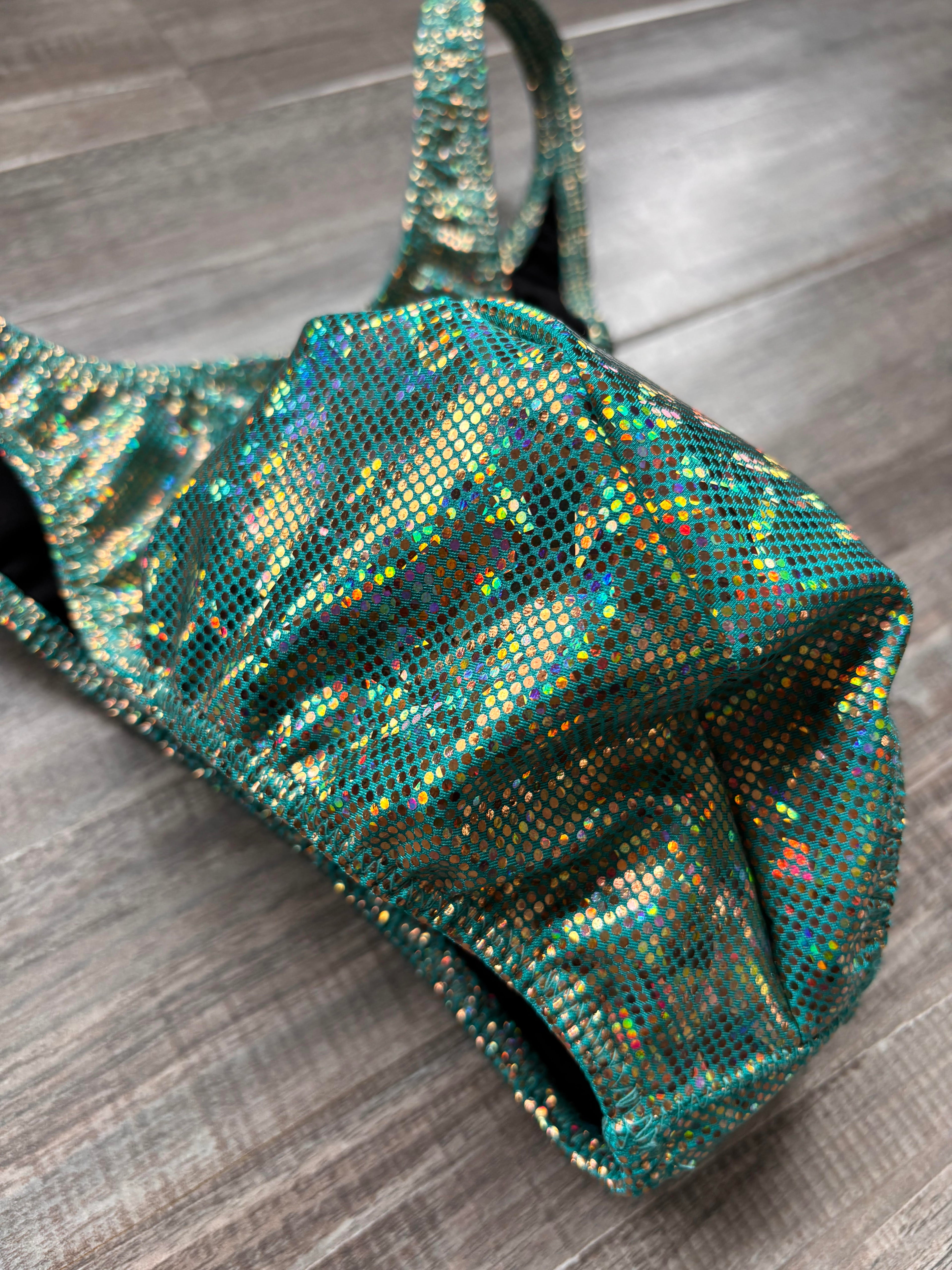 Custom Men's Bodybuilding Competition Trunks - Light Green