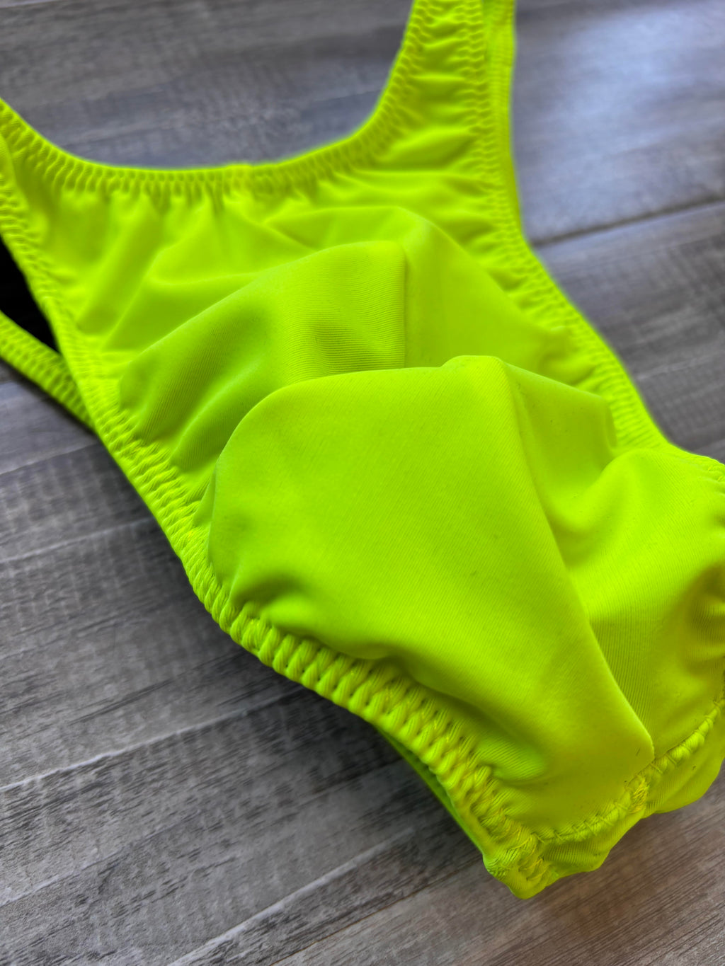 Custom Men's Bodybuilding Competition Trunks - Matte Neon Yellow
