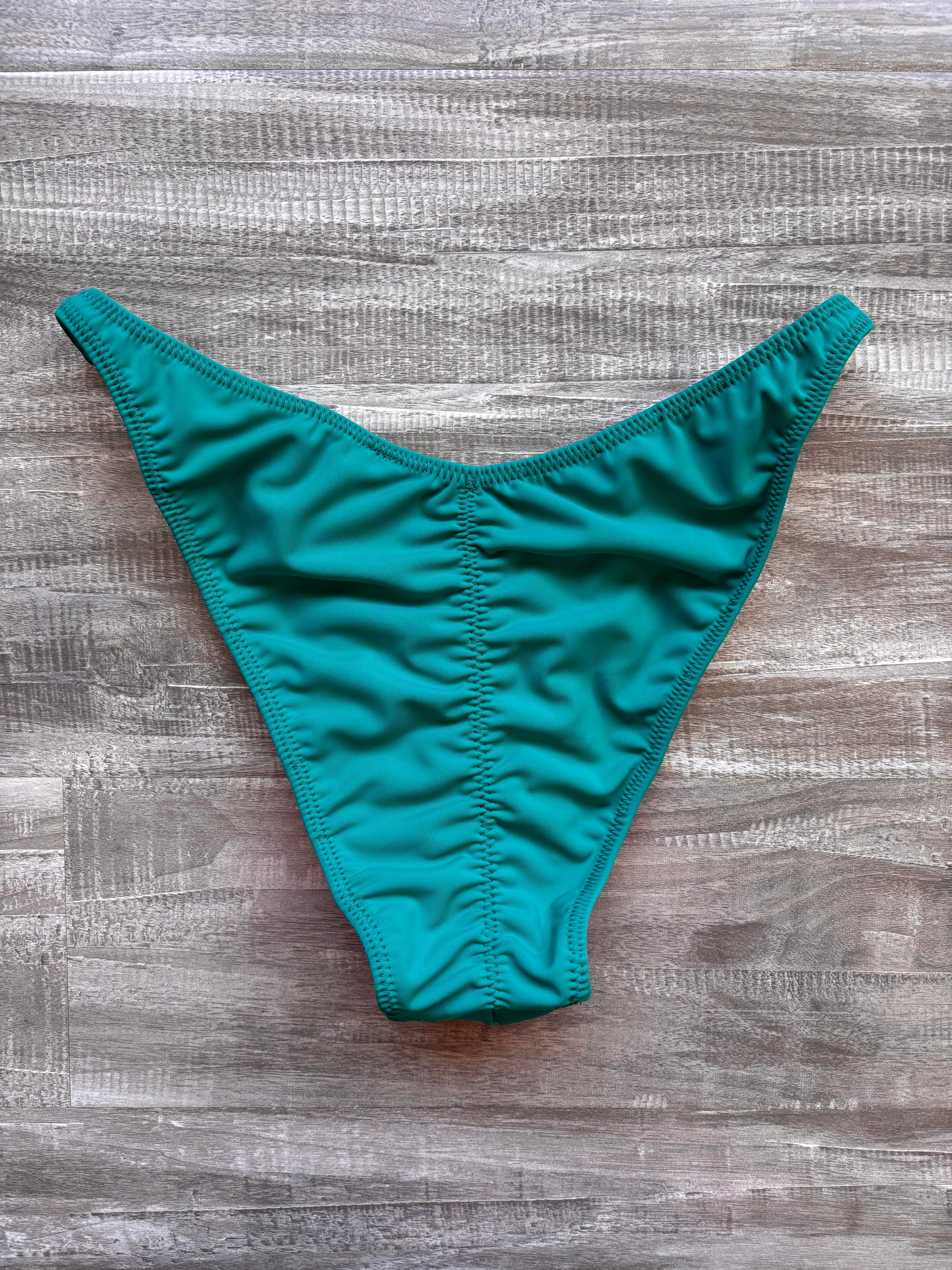 Custom Men's Bodybuilding Competition Trunks - Matte Peacock