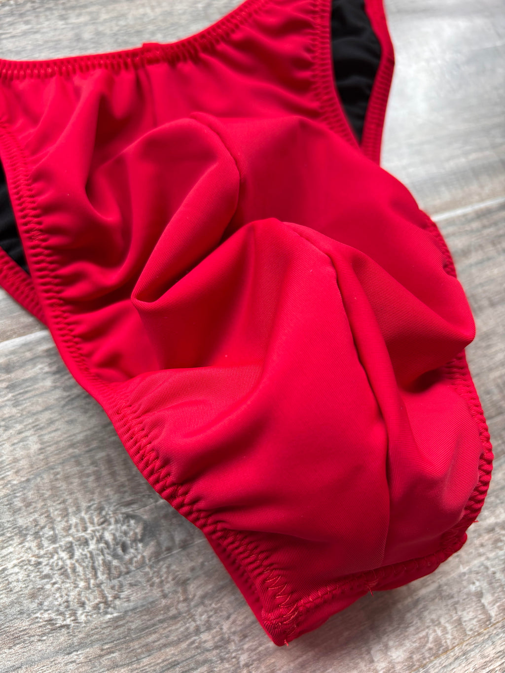 Custom Men's Bodybuilding Competition Trunks - Matte Red