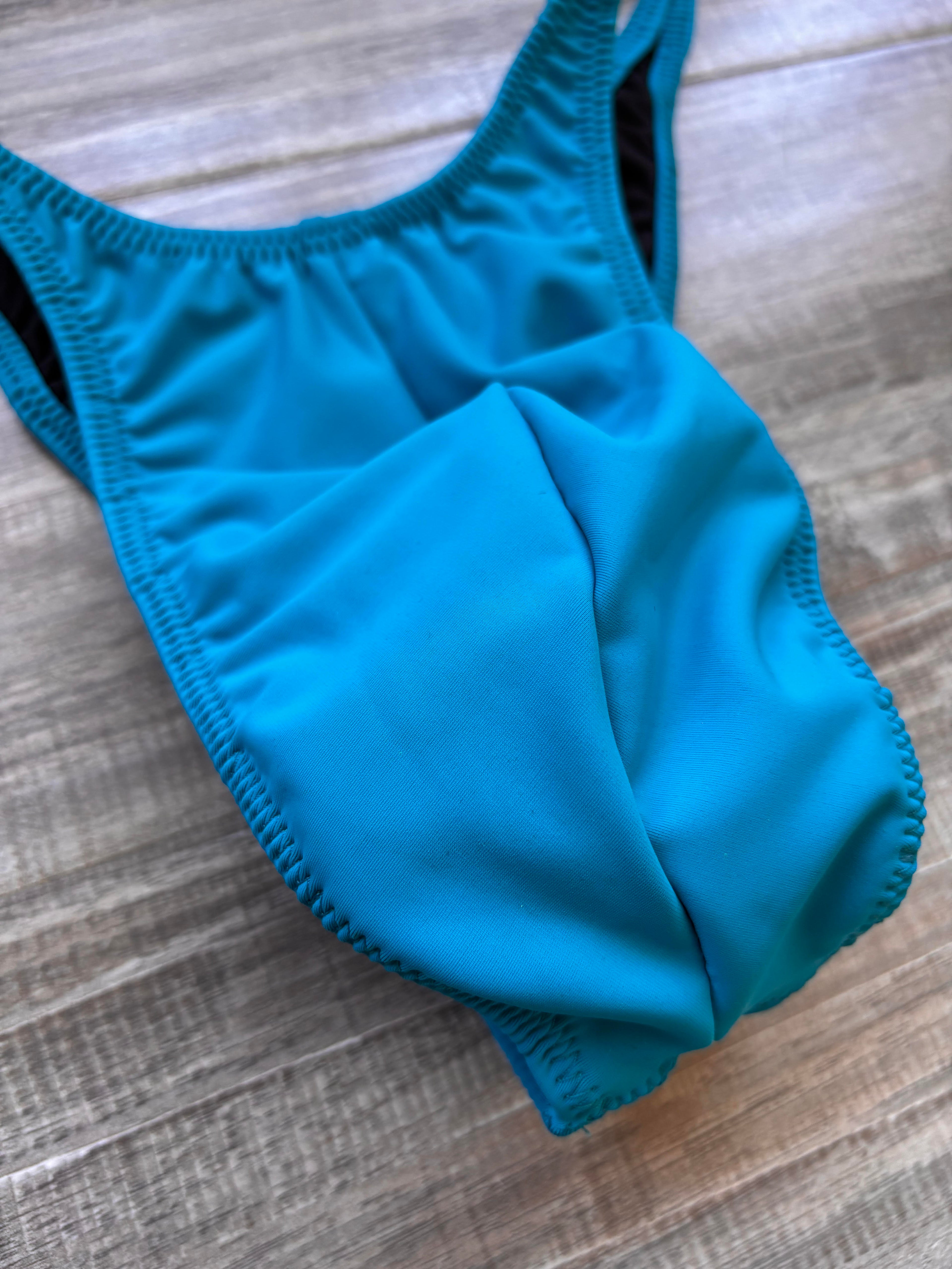 Custom Men's Bodybuilding Competition Trunks - Matte Teal