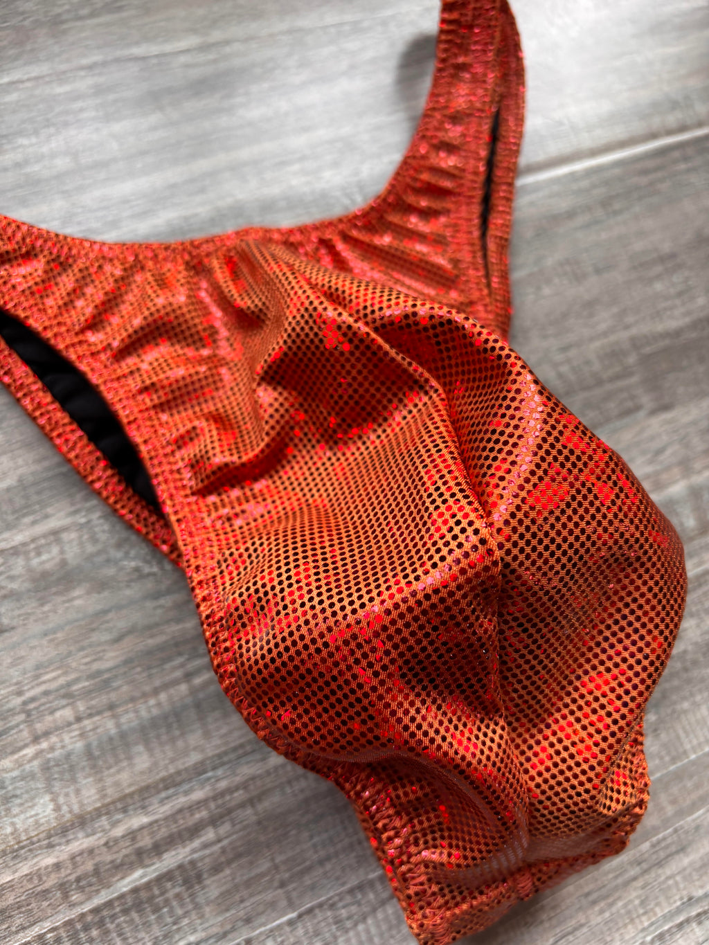 Custom Men's Bodybuilding Competition Trunks - Orange