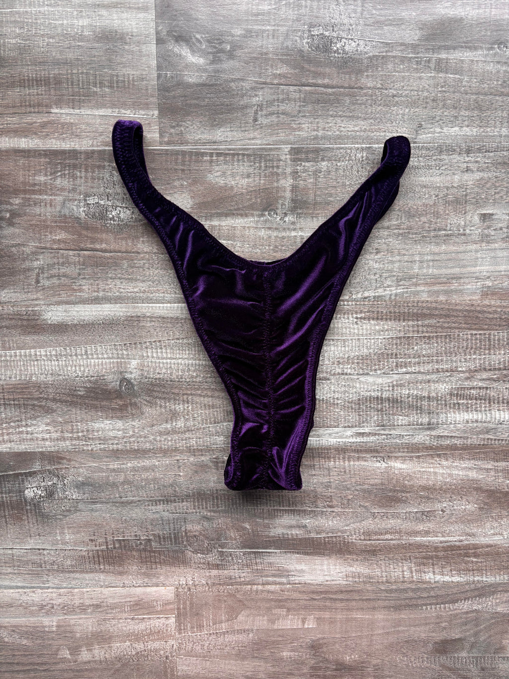 Custom Men's Bodybuilding Competition Trunks - Purple Velvet