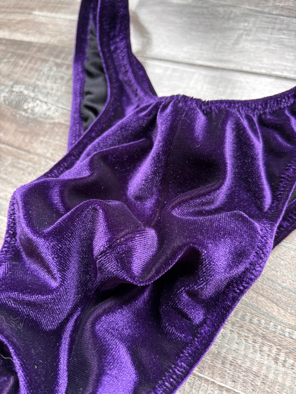 Custom Men's Bodybuilding Competition Trunks - Purple Velvet