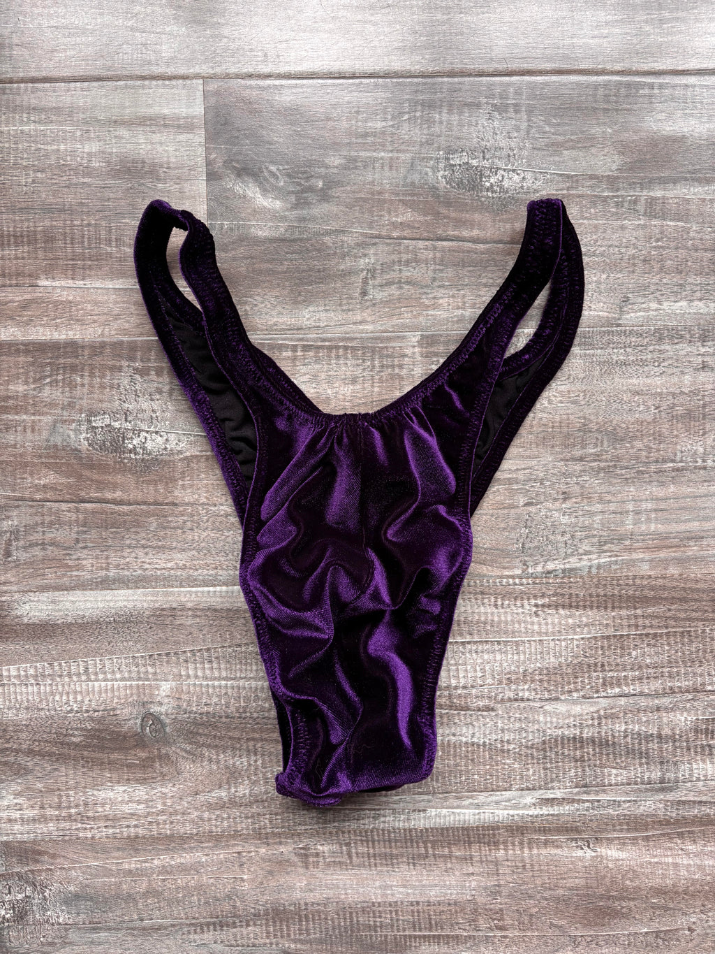 Custom Men's Bodybuilding Competition Trunks - Purple Velvet