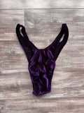 Custom Men's Bodybuilding Competition Trunks - Purple Velvet