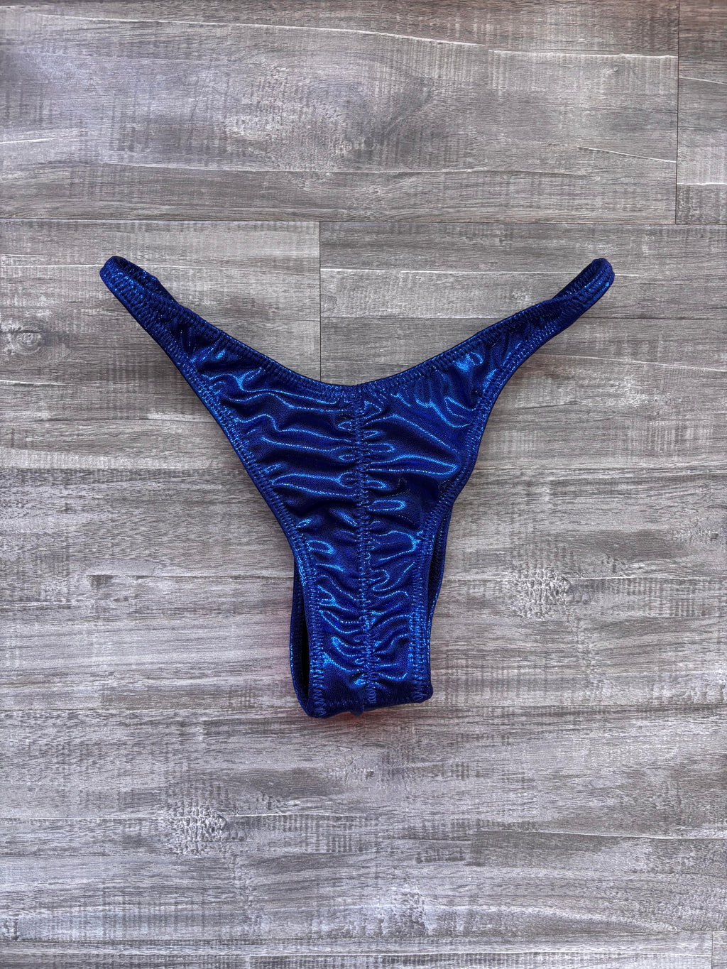 Custom Men's Bodybuilding Competition Trunks - Royal Blue Shimmer