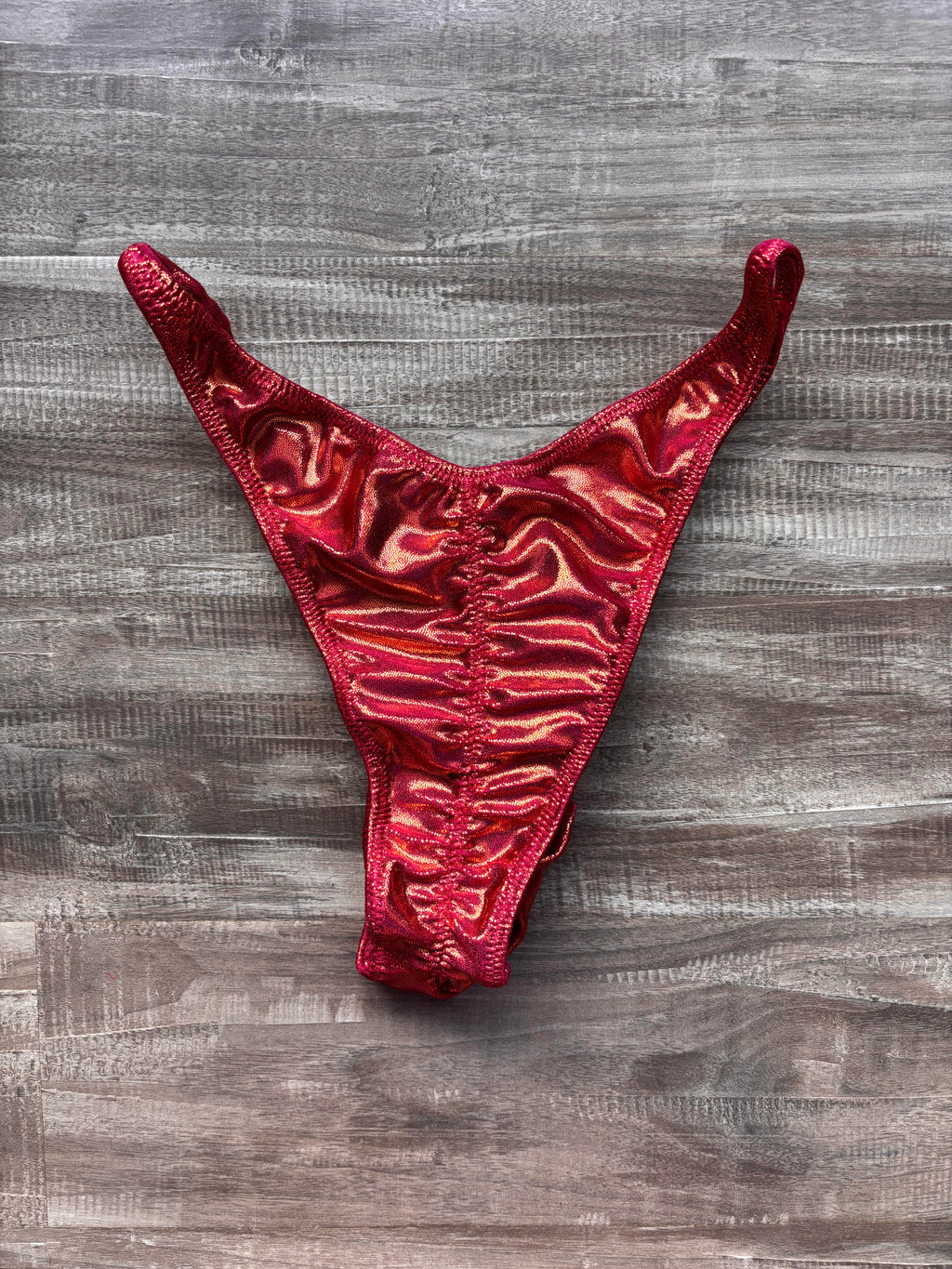 Custom Men's Bodybuilding Competition Trunks - Sangria Shimmer