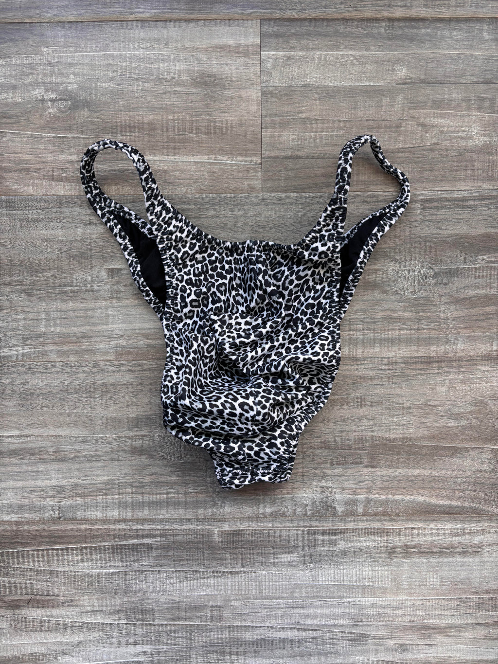 Custom Men's Bodybuilding Competition Trunks - Snow Leopard