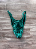 Custom Men's Bodybuilding Competition Trunks - Teal Velvet