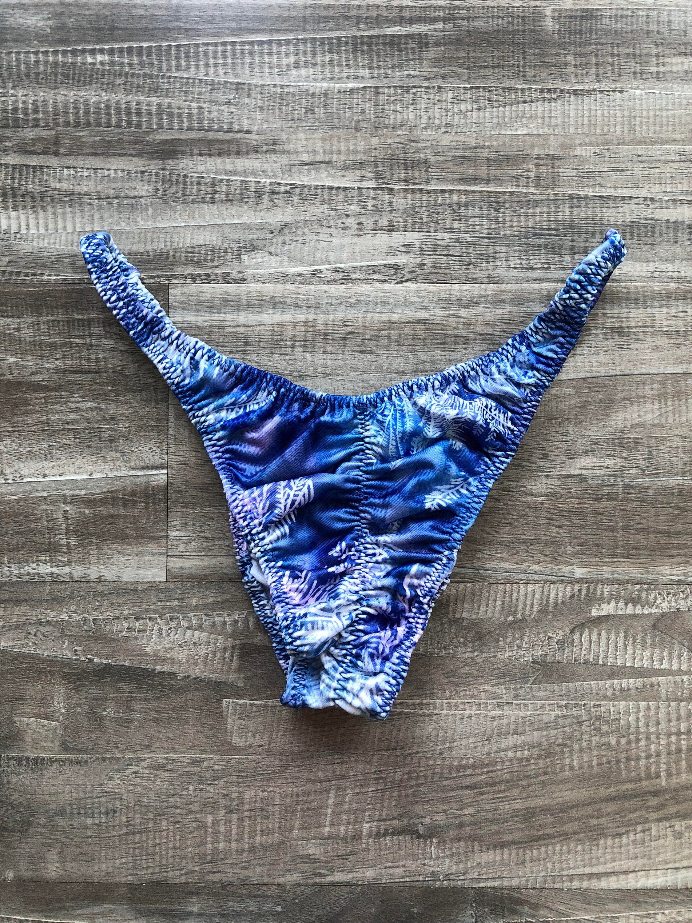 Custom Men's Bodybuilding Competition Trunks - Frost Flora Winter