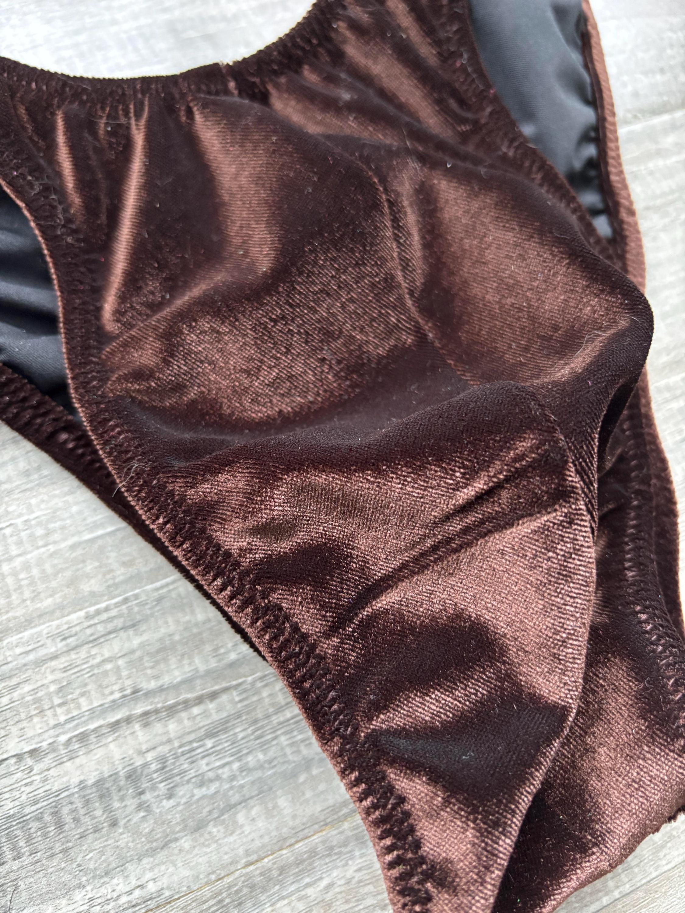 Custom Men's Bodybuilding Competition Trunks - Chocolate Velvet