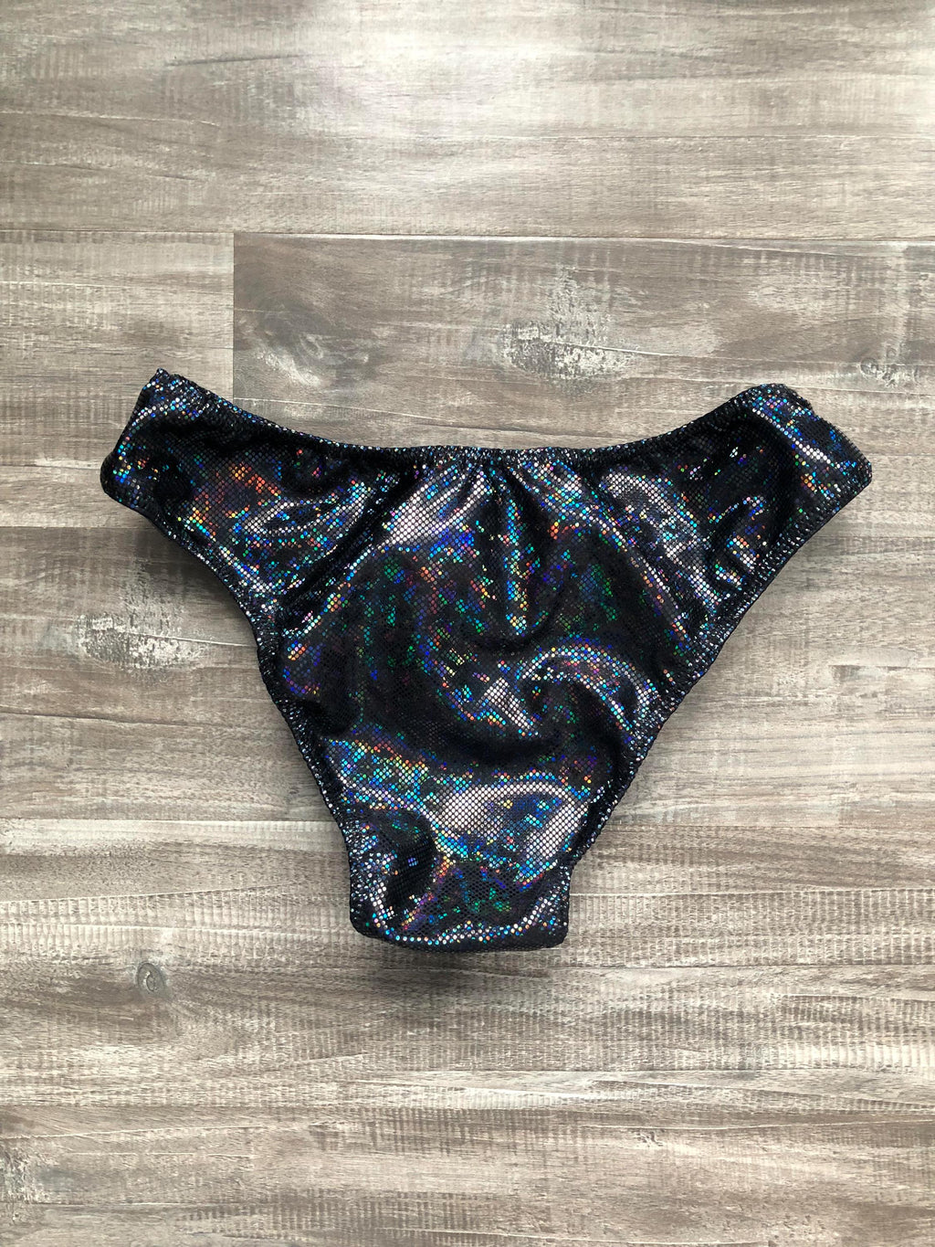 Custom Men's Classic Physique Competition Trunks - Black Hologram