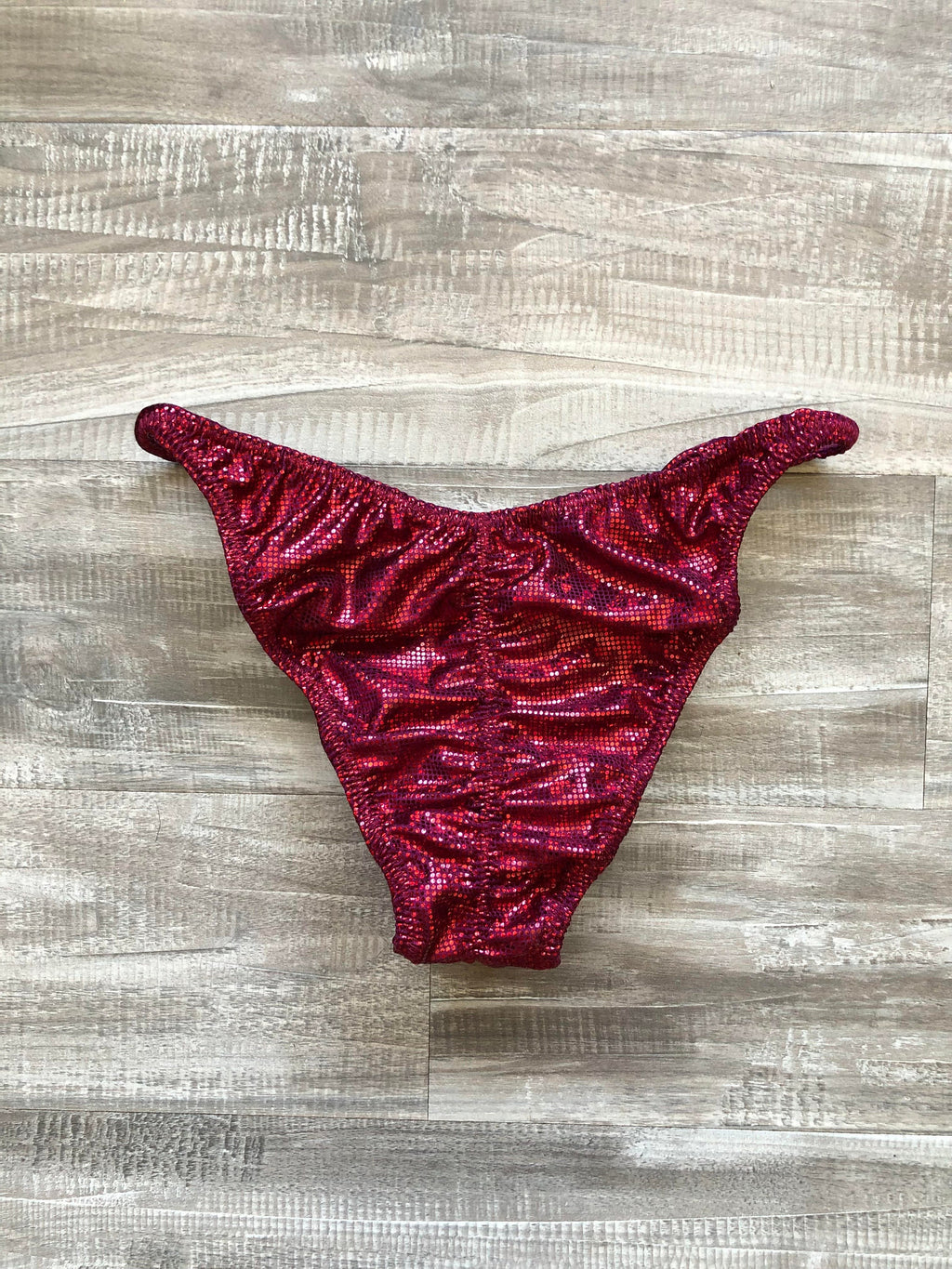 Custom Men's Bodybuilding Competition Trunks - Cranberry