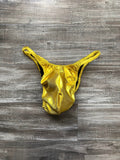 Custom Men's Bodybuilding Competition Trunks - Yellow Shimmer