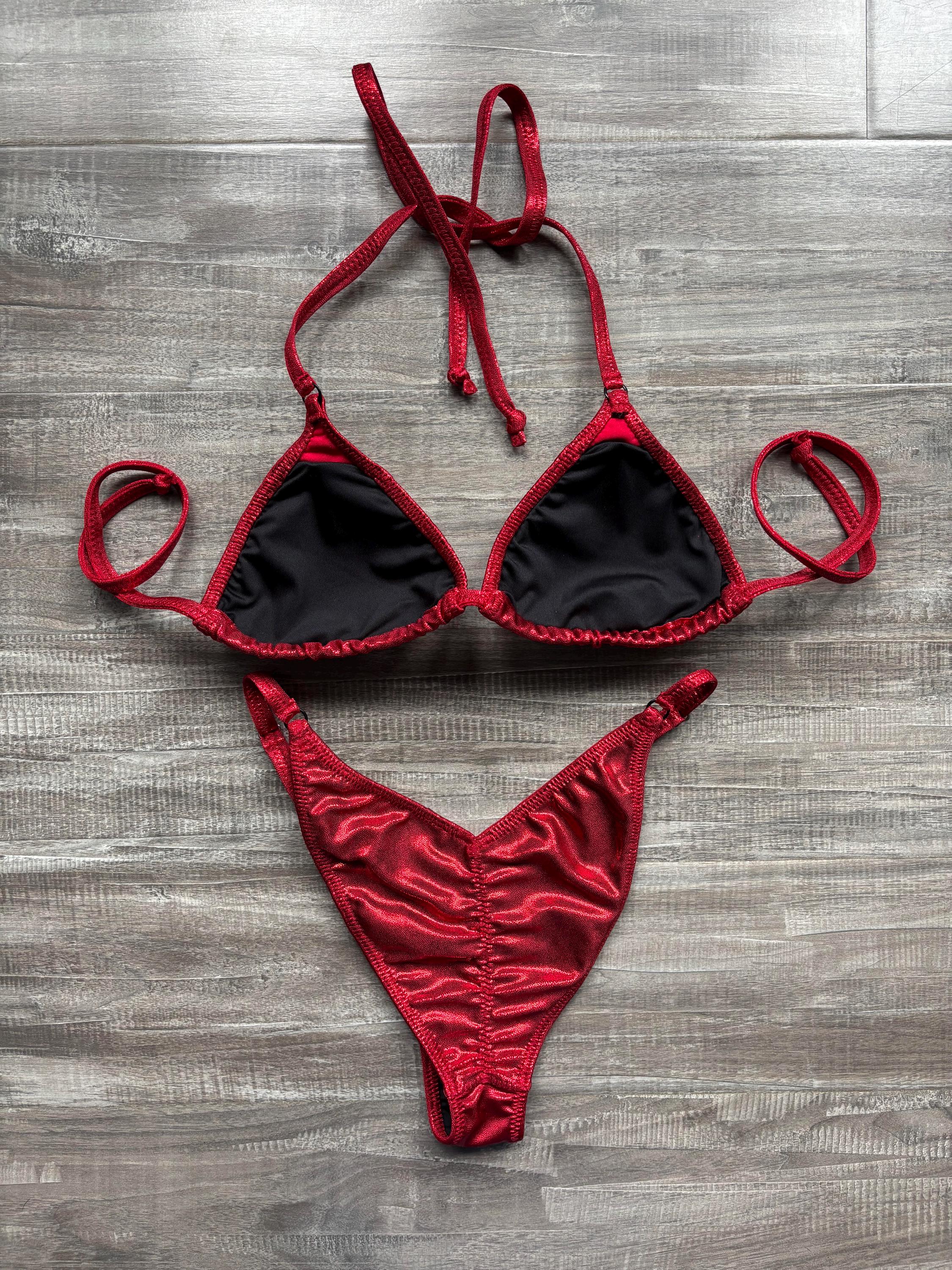 Fit Model Custom Competition Suit - Red Shimmer