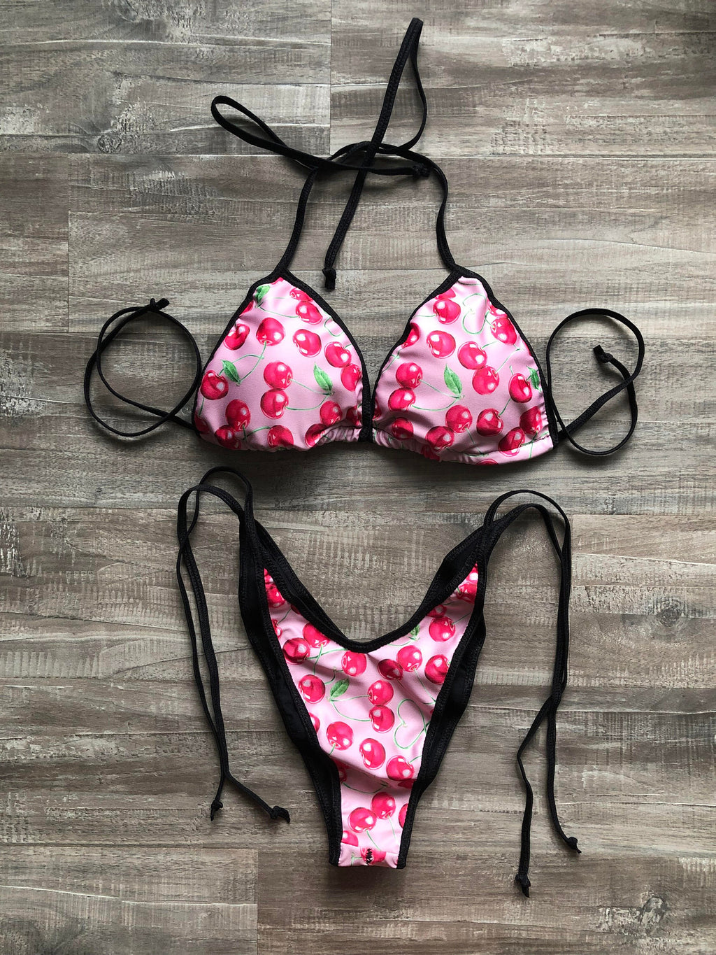 Practice Posing Suit - Pink Cherries