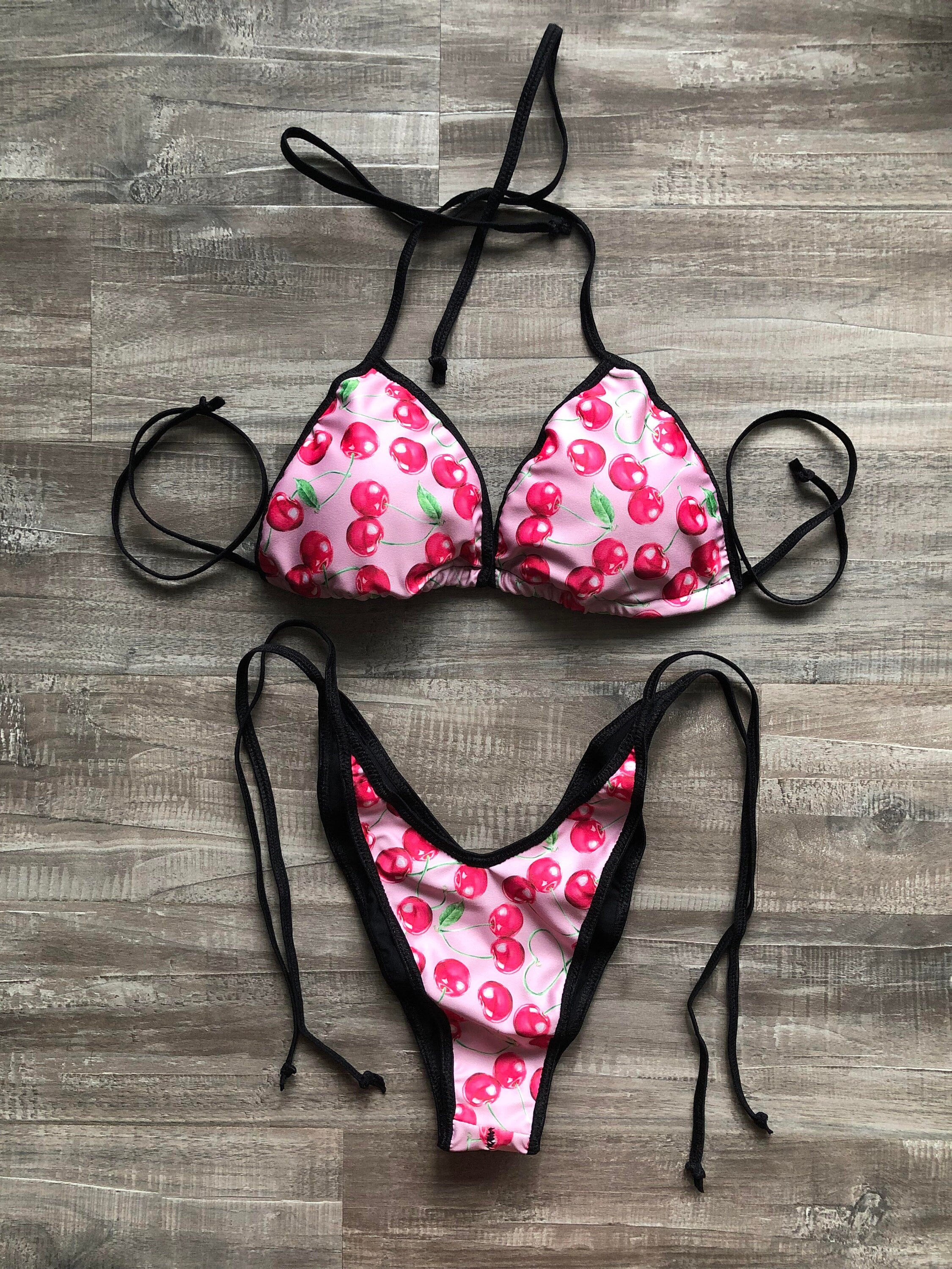 Practice Posing Suit - Pink Cherries