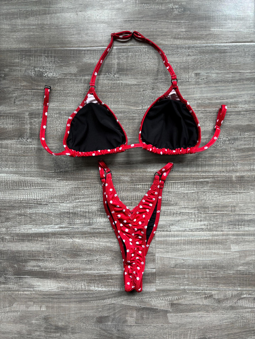 Practice Posing Suit - Red Polka Dot