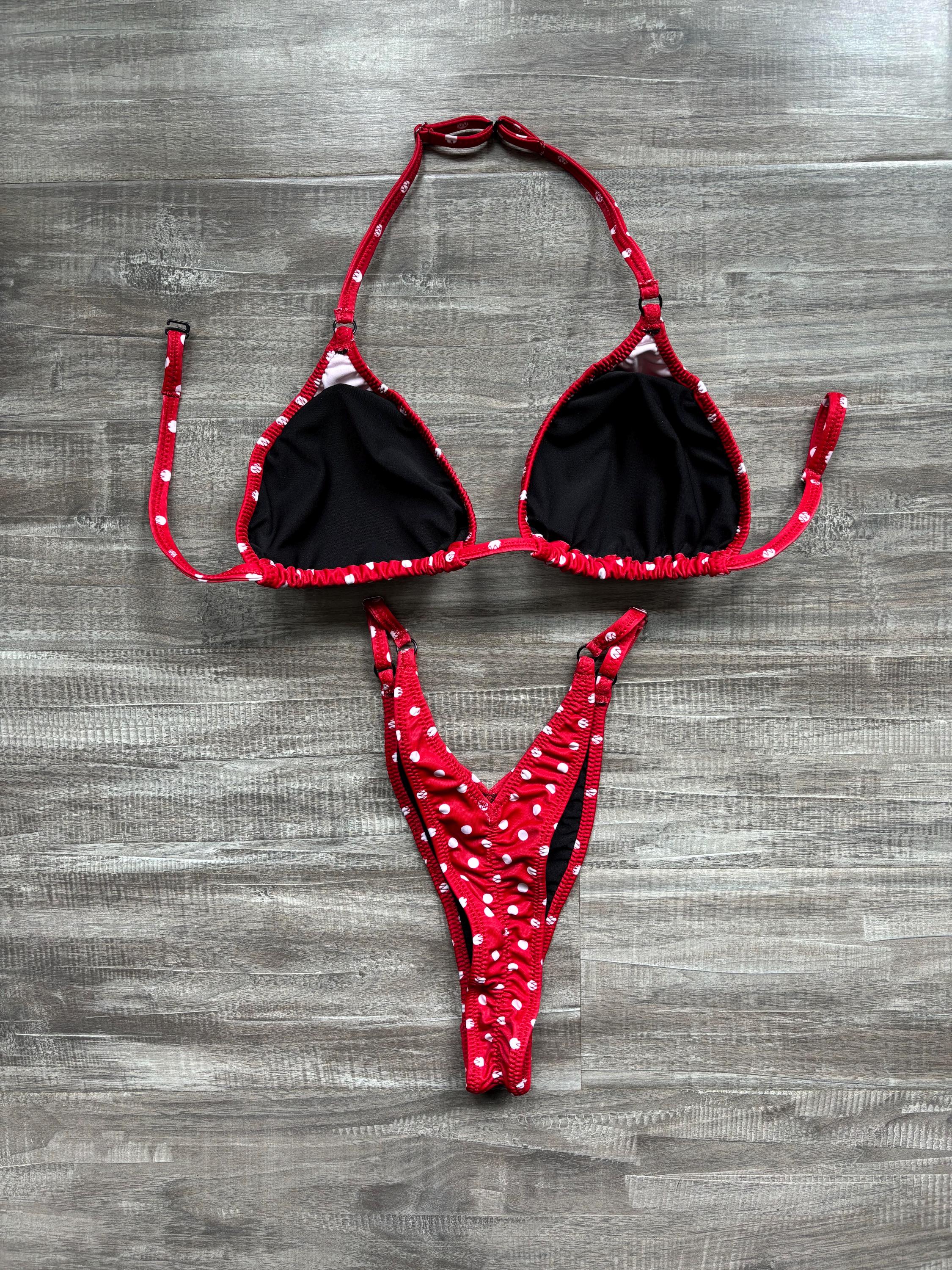 Practice Posing Suit - Red Polka Dot