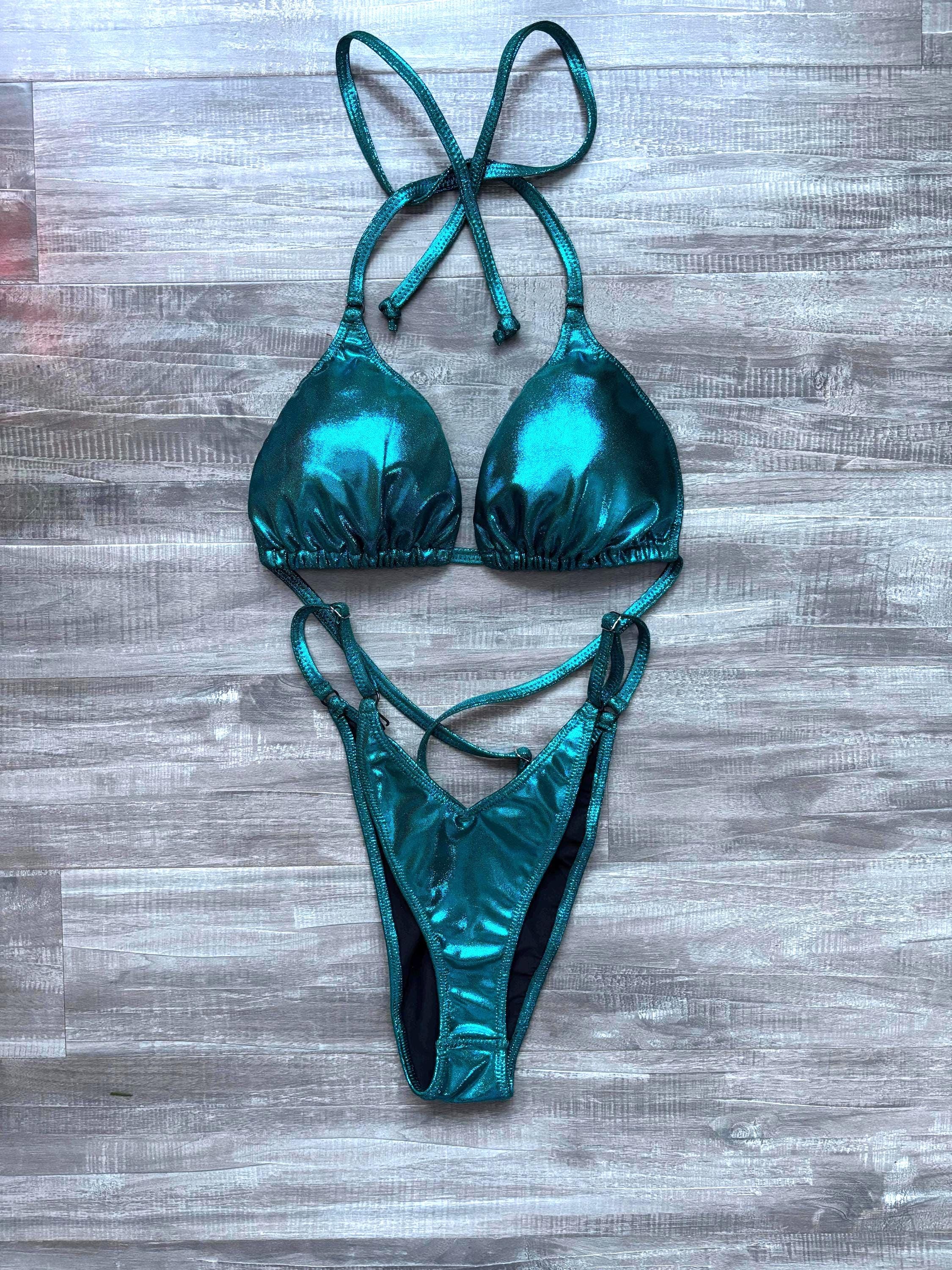 Practice Posing Suit - Dark Teal Shimmer