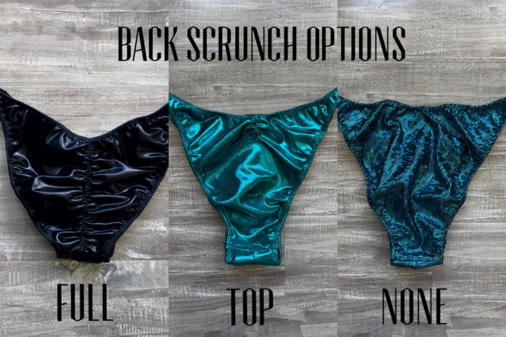 Custom Men's Bodybuilding Competition Trunks - Orange Shimmer
