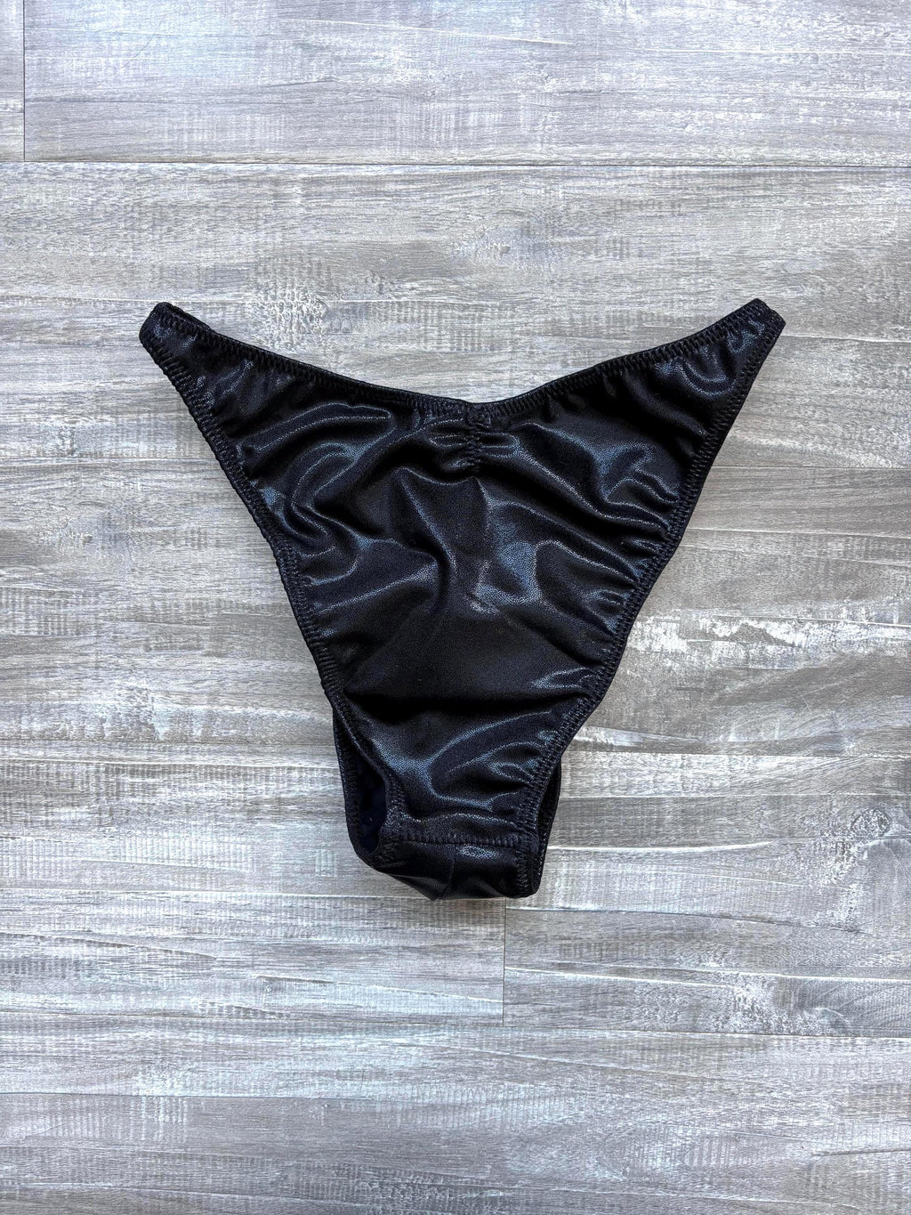Custom Men's Bodybuilding Competition Trunks - Black Shimmer