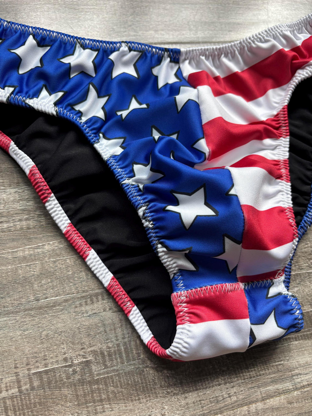 Custom Men's Classic Physique Posing Trunks - American Flag